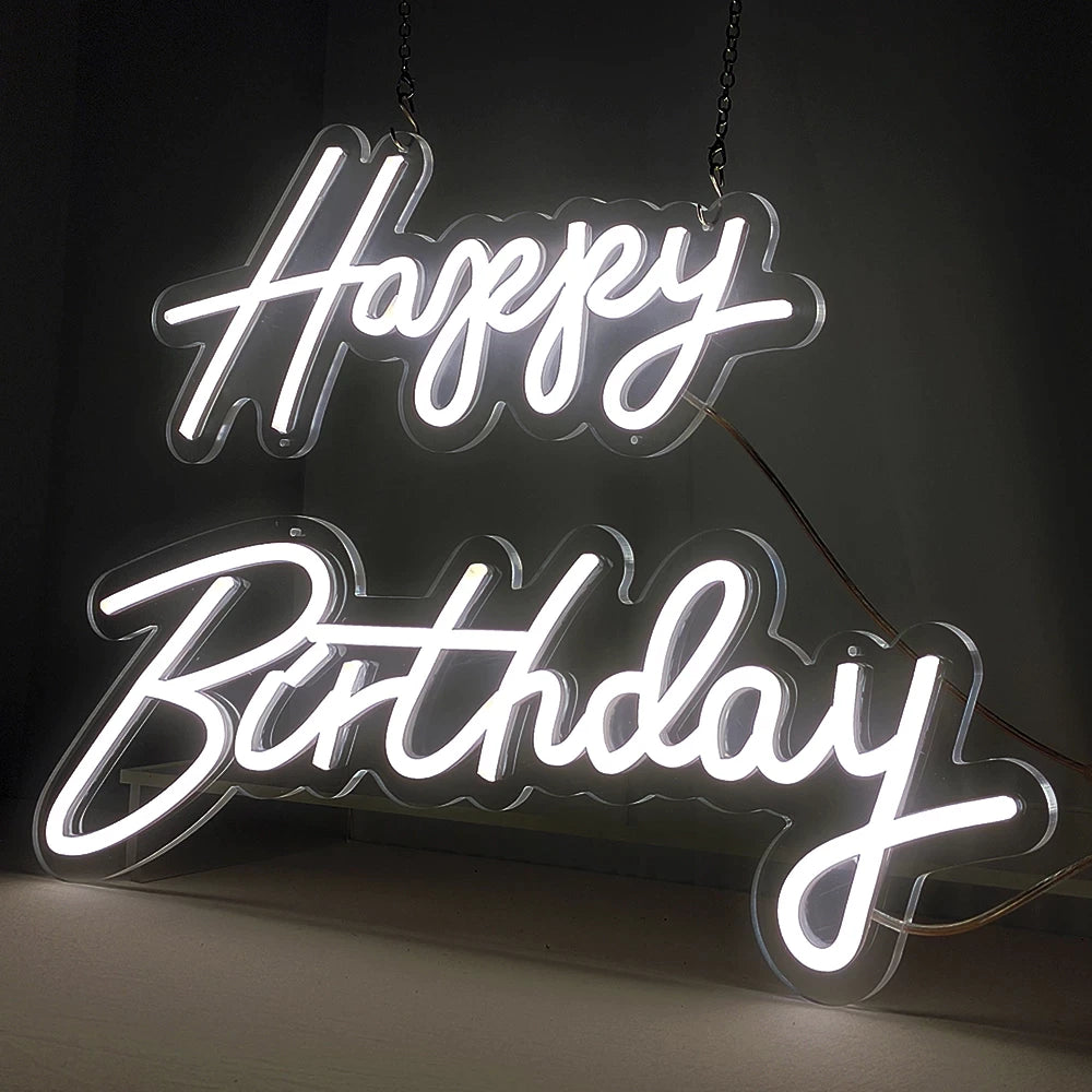 MINI Happy Birthday LED Neon Sign - 44cm, LEDNeon