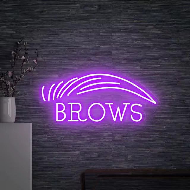 Brows LED Neon Sign