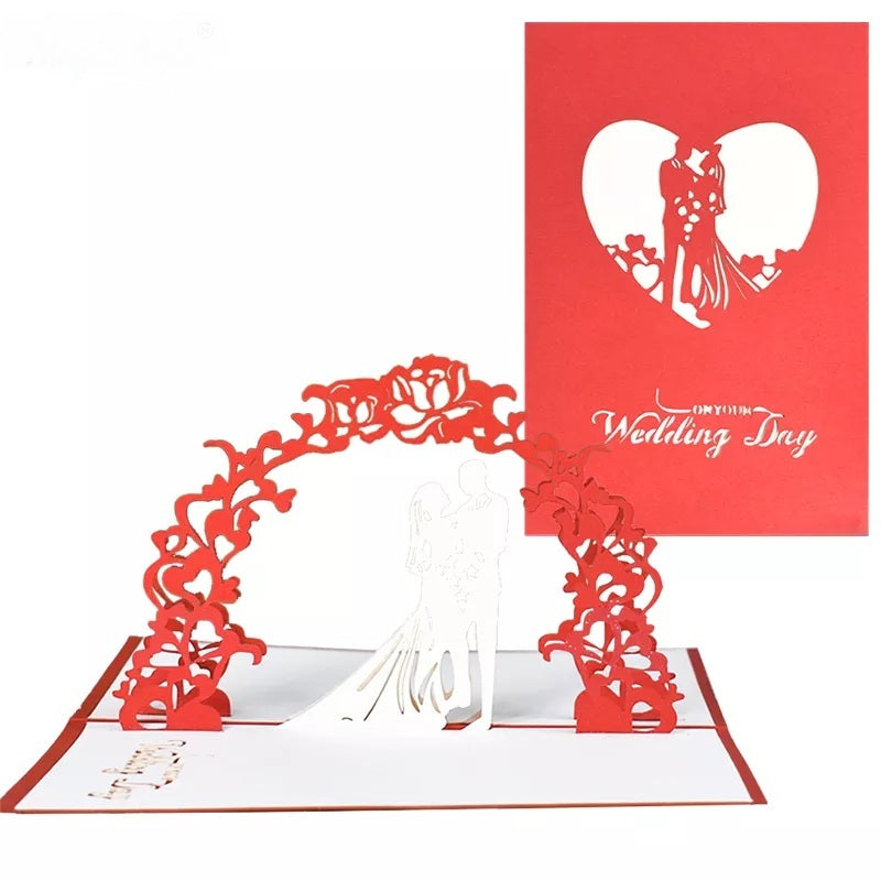 3D Pop Up Wedding Day Card
