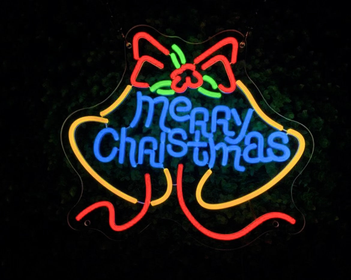 Merry Christmas Bell LED Neon Sign