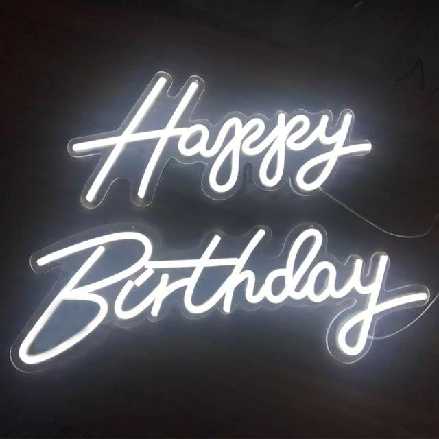 MINI Happy Birthday LED Neon Sign - 44cm, LEDNeon