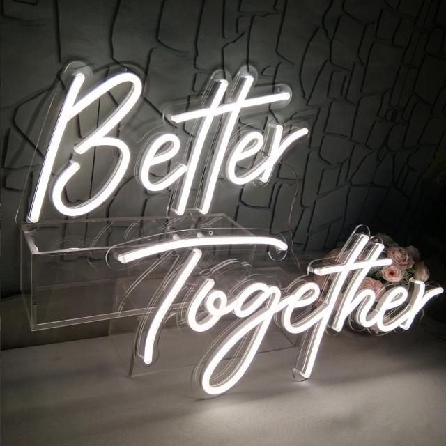 Better Together LED Neon light in white color
