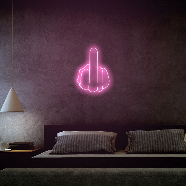 "Middle Finger" Led Neon Sign