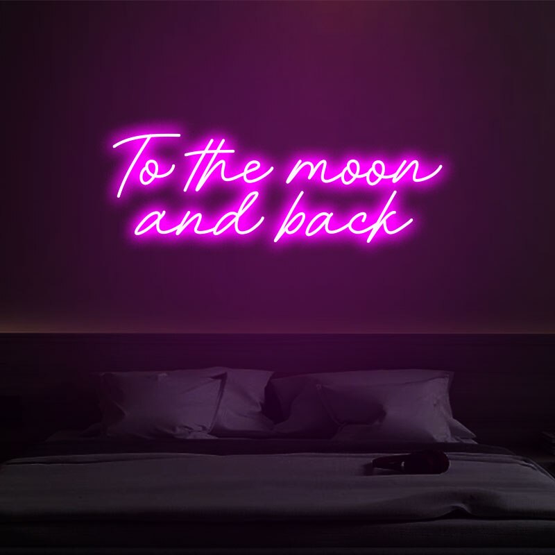 To the Moon and Back LED Neon Sign