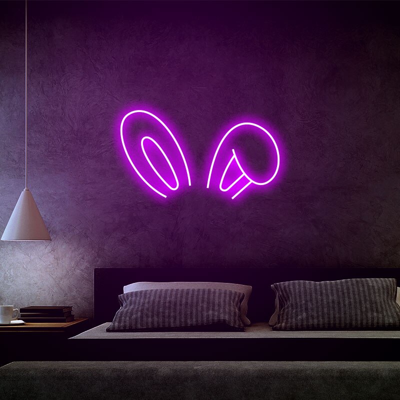 Rabbit Bunny Ear LED Neon Sign