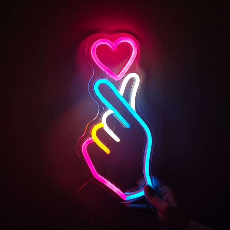 All You Need is Love LED Neon Sign with UV print (46cm x 42cm)