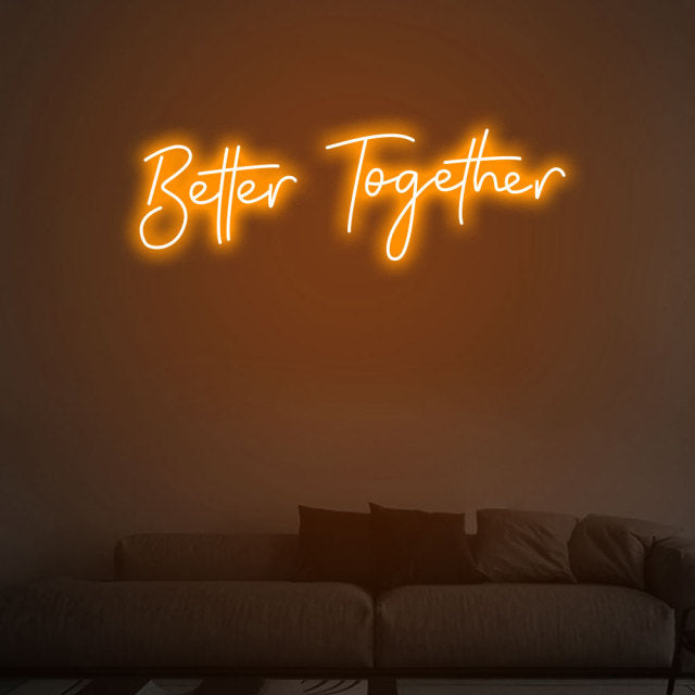 LED ネオンサインライト Better Together Looklight Better Together Neon Sign,Neon Light for Wall