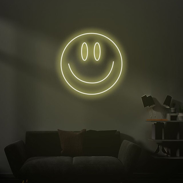 Smiley Face UK LED Neon light sign