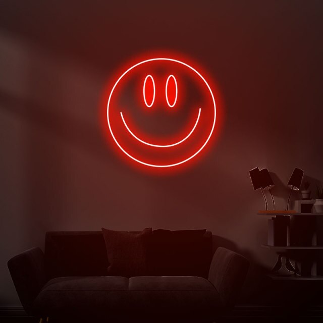 Smiley Face UK LED Neon light sign