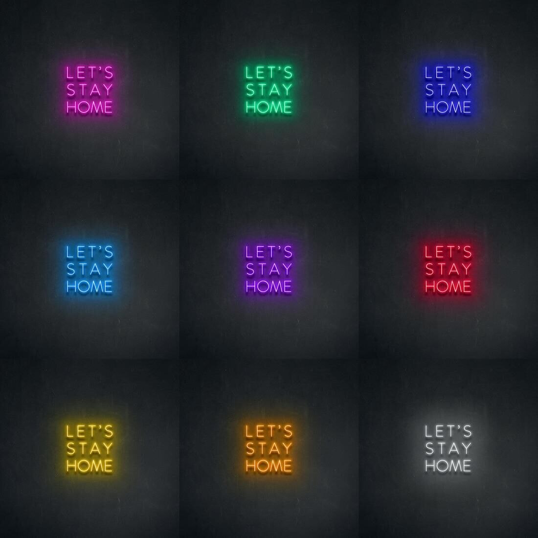 Let’s Stay Home LED Neon Sign