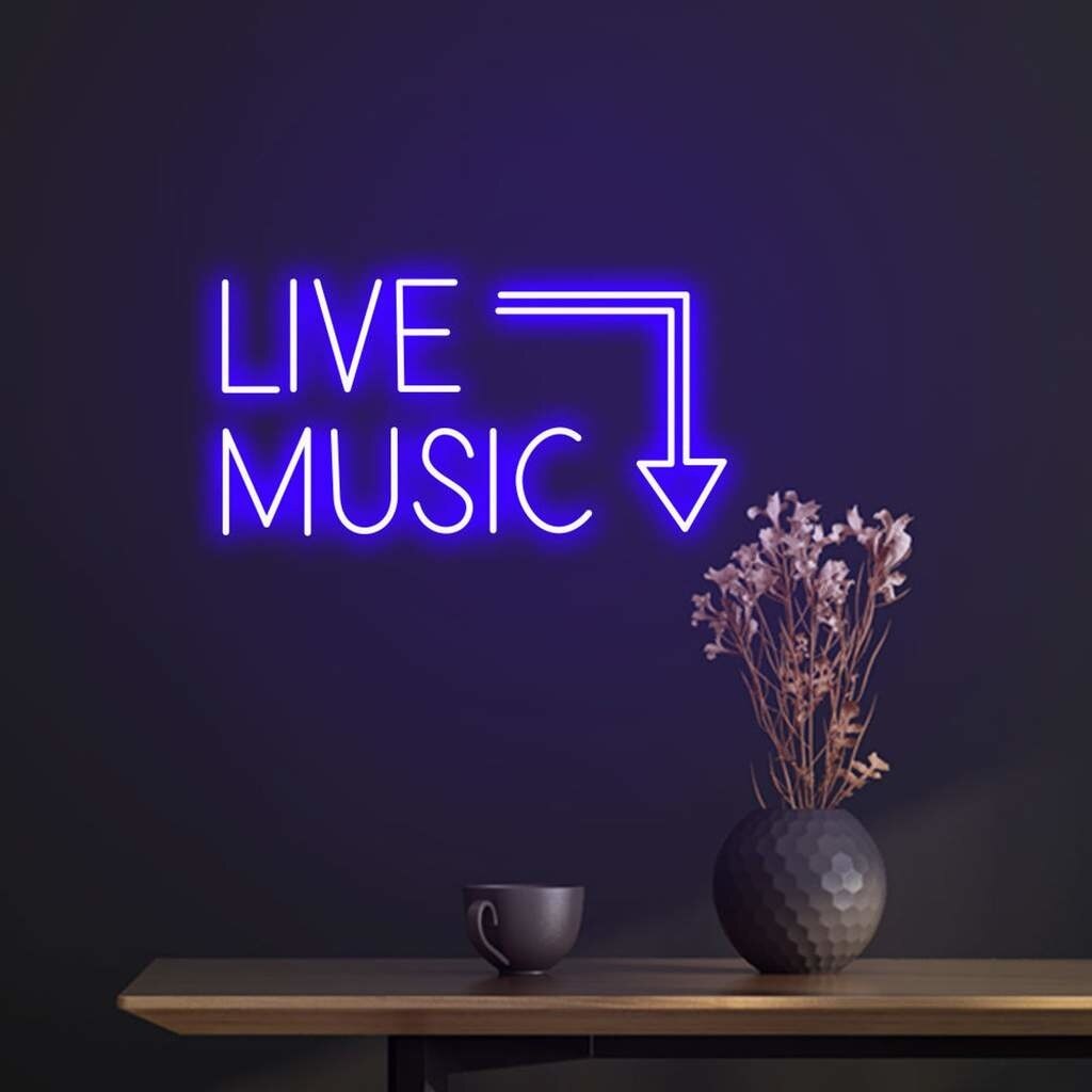 Live Music LED Neon Sign