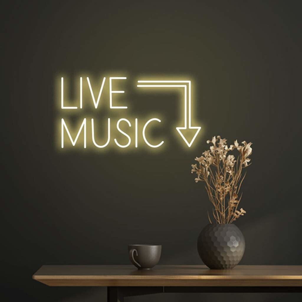 Live Music LED Neon Sign