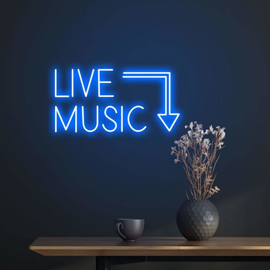 Live Music LED Neon Sign