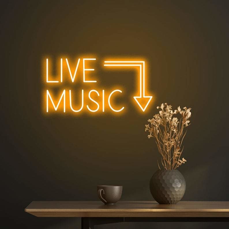 Live Music LED Neon Sign