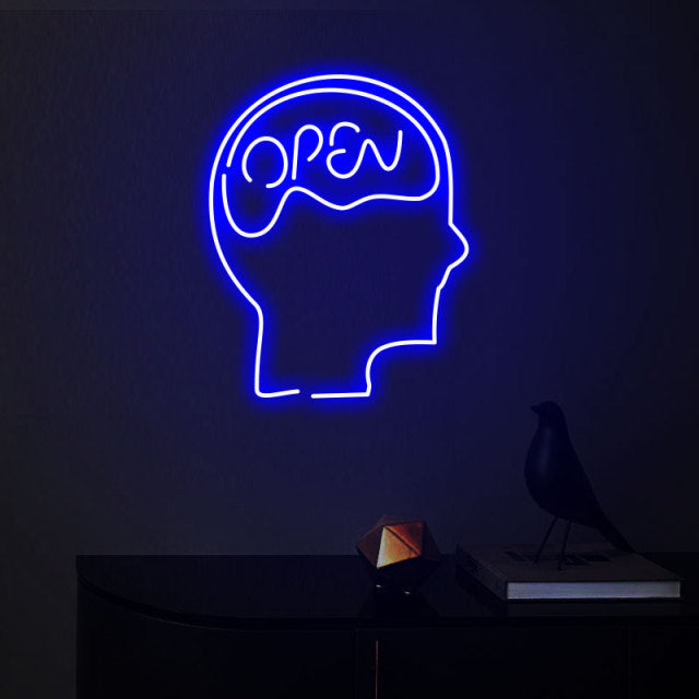 OPEN LED Neon Sign (Brain)