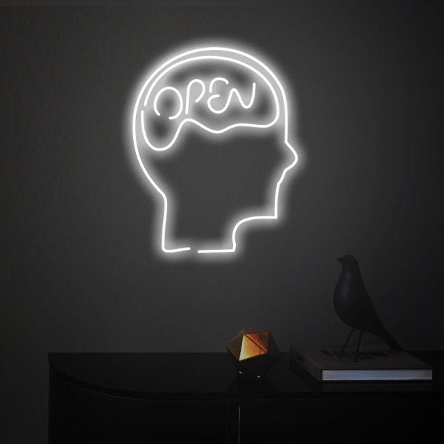OPEN LED Neon Sign (Brain)